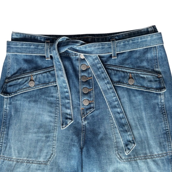 Veronica Beard Rinley Straight-Leg Belted Cropped Jeans | 31 NWT - Picture 7 of 13